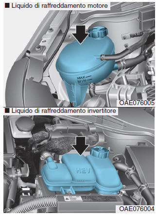 Controllo livello liquido di raffreddamento