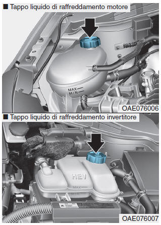 Controllo livello liquido di raffreddamento