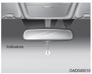 Specchietto Elettrocromatico (ECM) (se in dotazione)