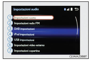 Impostazioni audio