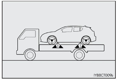 Uso di un carro attrezzi con pianale