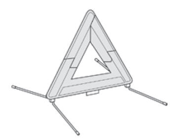 Posizionamento del triangolo sulla carreggiata della strada