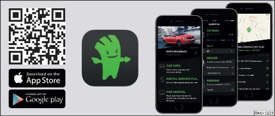 L'applicazione MyŠKODA App è disponibile per dispositivi con sistema Android (Google) o iOS (Apple).