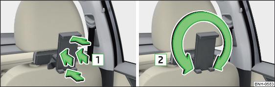 Fig. 98 Inclinare e ruotare l'adattatore